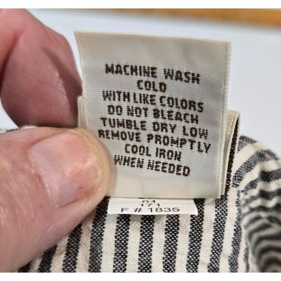 Seer Sucker Skirt w Lace Black White Knee by Merona sz4 L/XL 32" Waist Preppy - Picture 9 of 12